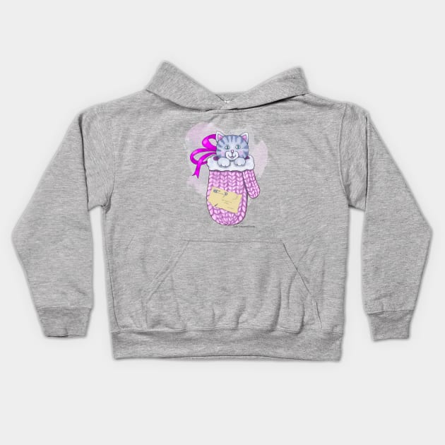 Mitten Kitten Kids Hoodie by Julie Townsend Studio